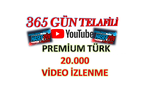 Youtube 20.000 ADET PREMİUM TÜRK VİDEO İZLENME