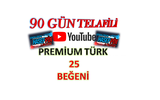 Youtube 25 ADET PREMİUM TÜRK BEĞENİ