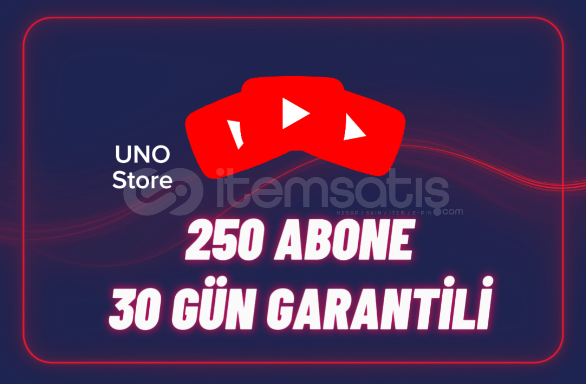 ⭐YouTube 250 Abone - 30 Gün Garantili⭐ ⭐YouTube 250 Abone - 30 Gün Garantili⭐