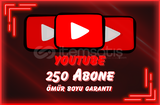 Youtube 250 Abone | Ömür Boyu Garantili
