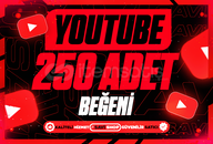 YOUTUBE 250 ADET BEĞENİ