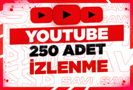 YOUTUBE 250 ADET İZLENME + GARANTİ