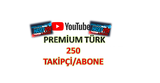 Youtube 250 ADET PREMİUM TÜRK TAKİPÇİ