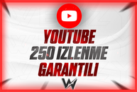 YOUTUBE 250 İZLENME KALİTELİ/