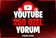 ⭐ YouTube 250 Özel Yorum