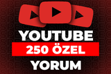 ⭐Youtube 250 Özel Yorum + 30 Gün Garanti⭐