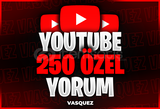 ⭐ YouTube 250 Özel Yorum⭐