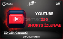 ⭐YouTube 250 Shorts İzlenme [Garanti]⭐