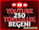 YouTube 250 Topluluk Gönderi Beğeni - Garantili
