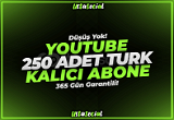 ⭐Youtube 250 Türk Kalıcı Abone