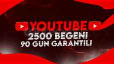 Youtube 2500 Beğeni + 90 Gün Garantili