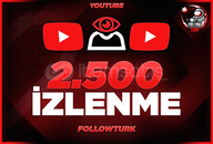 ⭐Youtube 2.500 Gerçek izlenme⭐