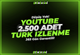 ⭐Youtube 2.500 Türk İzlenme