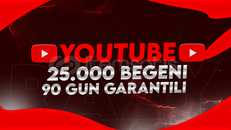 Youtube 25.000 Beğeni + 90 Gün Garantili