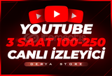 Youtube 3 Saat 100-250 Youtube Canlı İzleyici