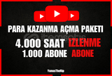 Youtube 4000 İzlenme Saati + 1K Abone Garantili