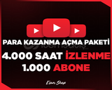 Youtube 4000 İzlenme Saati + 1K Abone Garantili