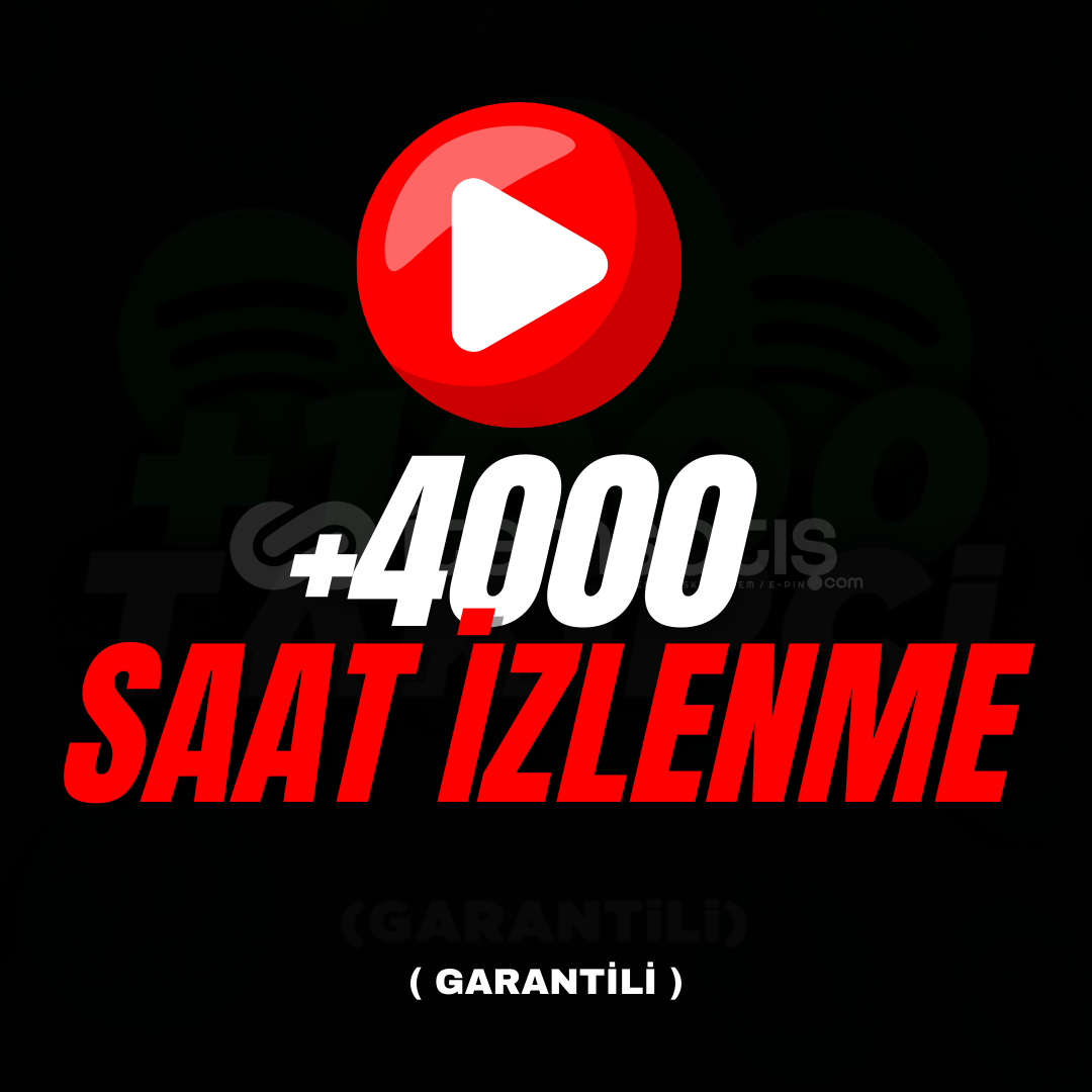 Youtube 4000 Saat İzlenme Youtube 4000 Saat İzlenme