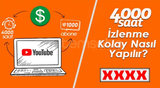 YouTube 4000 Saat İzlenme Methot! KISA SÜREDE