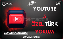 ⭐ YouTube 5 Özel Türk Yorum [Garanti]⭐