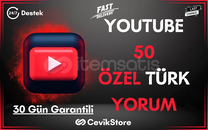 ⭐ YouTube 50 Özel Türk Yorum [Garanti]⭐