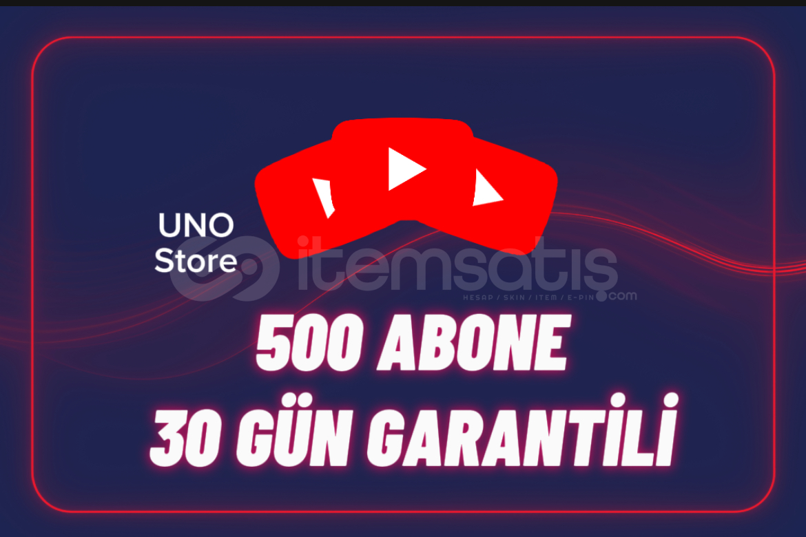 ⭐YouTube 500 Abone - 30 Gün Garantili⭐ ⭐YouTube 500 Abone - 30 Gün Garantili⭐