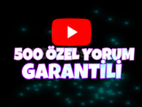 ⭐️ YOUTUBE 500 ADET ÖZEL YORUM ⭐️