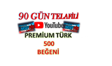 Youtube 500 ADET PREMİUM TÜRK BEĞENİ