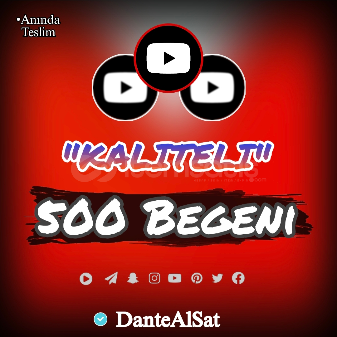 YouTube 500 Beğeni Garanti!  YouTube 500 Beğeni Garanti!