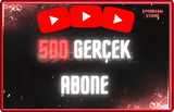 ⭐YOUTUBE 500 GERÇEK ABONE⭐