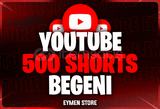⭐ YouTube 500 Shorts Beğeni