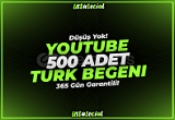 ⭐Youtube 500 Türk Beğeni