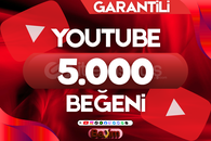 YOUTUBE 5.000 BEĞENİ / GARANTİLİ