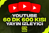 ✨YouTube 60 Dk 600 Kişi Yayın İzleyici!