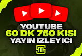 ✨YouTube 60 Dk 750 Kişi Yayın İzleyici!