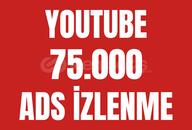 Youtube 75.000 Gerçek izlenme (Garantili)