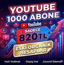 YouTube Abone Organik Eski hesaplar (1000)
