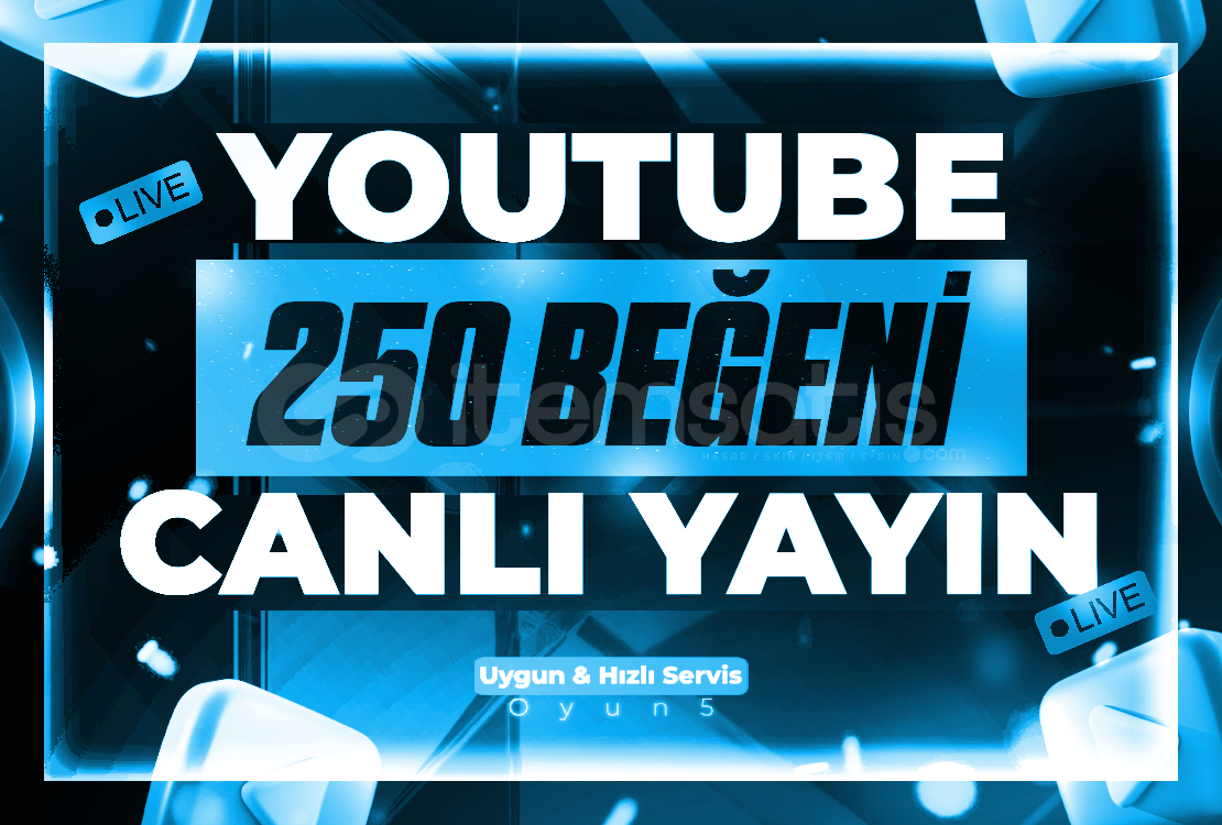 ⭐Youtube Canlı Yayın Beğeni 250 Adet⭐ ⭐Youtube Canlı Yayın Beğeni 250 Adet⭐