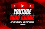 YOUTUBE GERÇEK 1000 ABONE -HIZLI TESLIMAT-