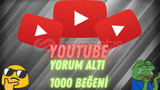 ⭐YOUTUBE YORUM ALTI 1000 BEĞENİ+GARANTİ⭐