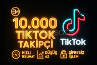 ✅[YÜKSEK KALİTE]✅10.000 TikTok Takipçi 7/24