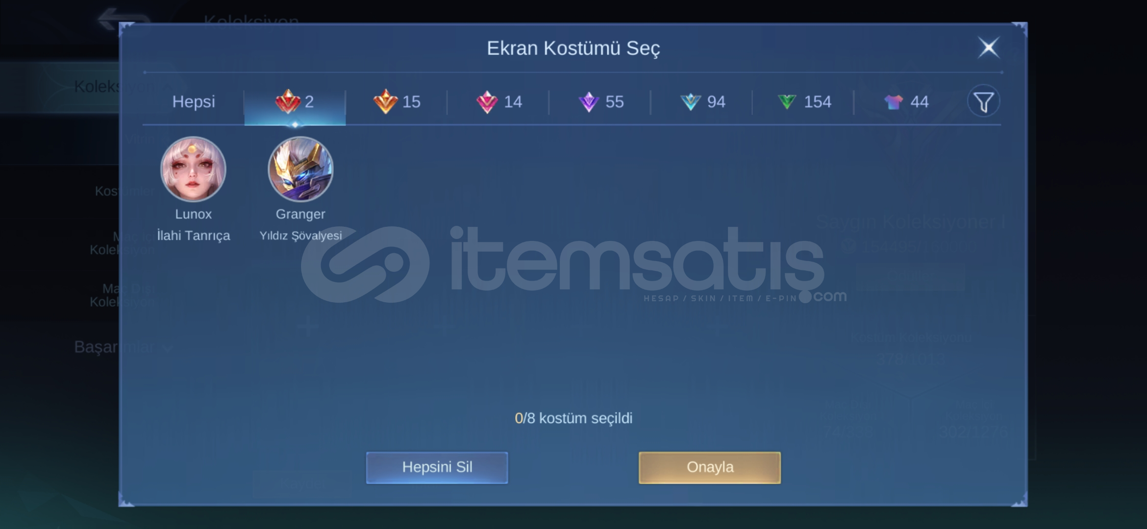 YÜKSEK ORANLI 2 LEGEND, 155 BÜYÜ TAŞI VARDIR YÜKSEK ORANLI 2 LEGEND, 155 BÜYÜ TAŞI VARDIR