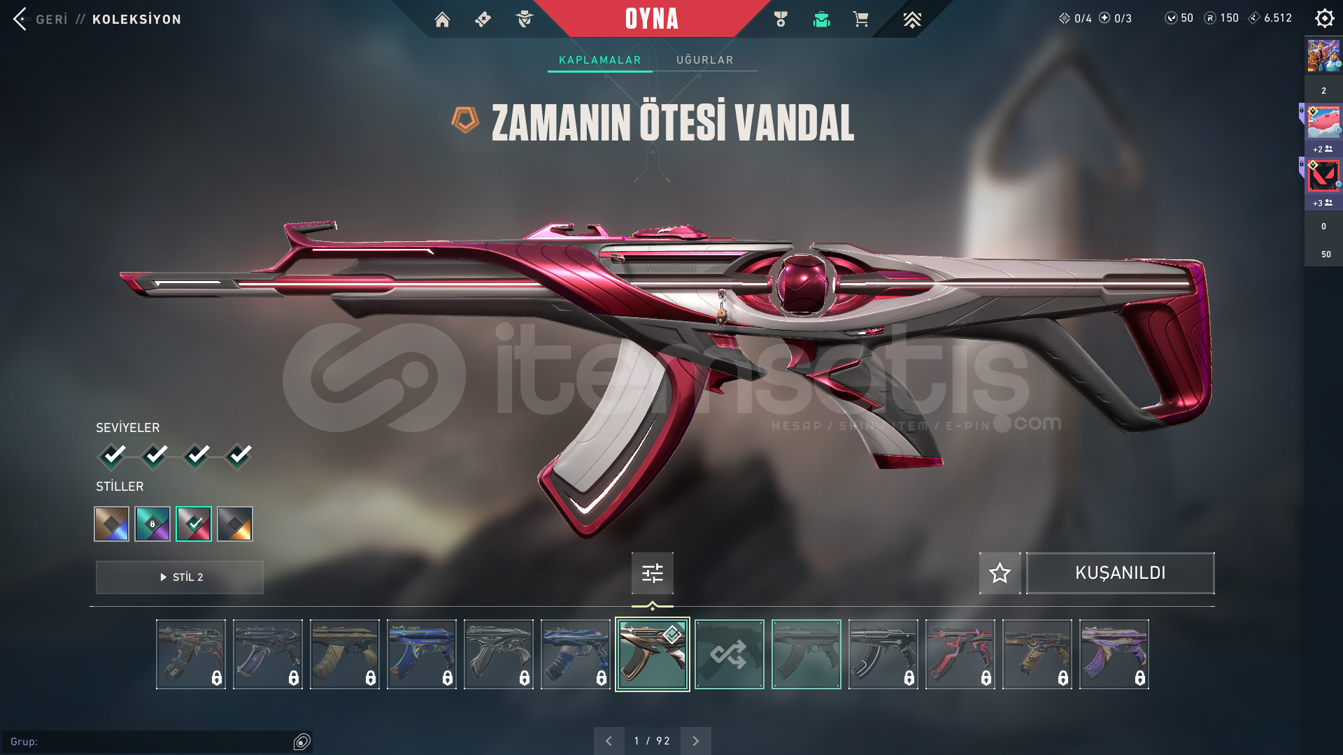 ZAMANIN ÖTESİ VANDAL + ONİ PHTNTM 5 SKİN ZAMANIN ÖTESİ VANDAL + ONİ PHTNTM 5 SKİN