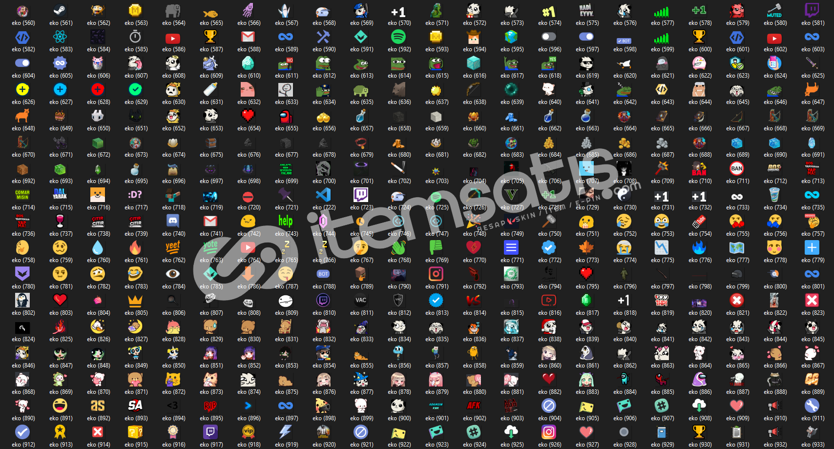 1300 ADET DİSCORD SUNUCU İÇİN EMOJİ | İtemsatış